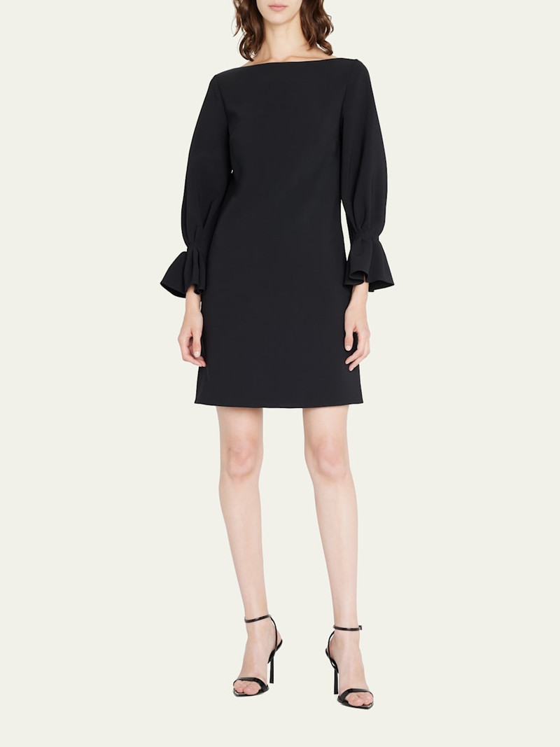 CAROLINA HERRERA Ruffle-Cuff Shift Dress outlook