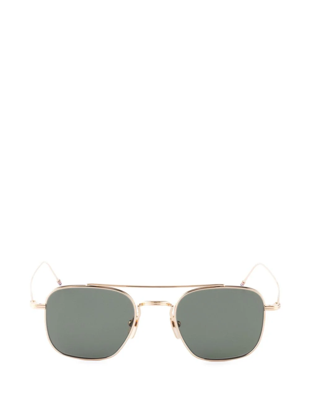 square-frame double-bridge sunglasses - 1