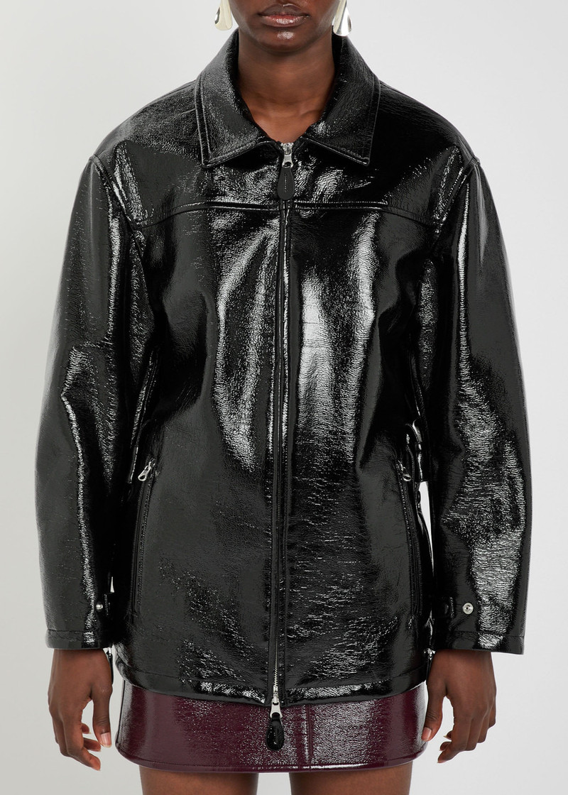 courrèges Courrèges Quilted Faux Patent Leather Jacket outlook