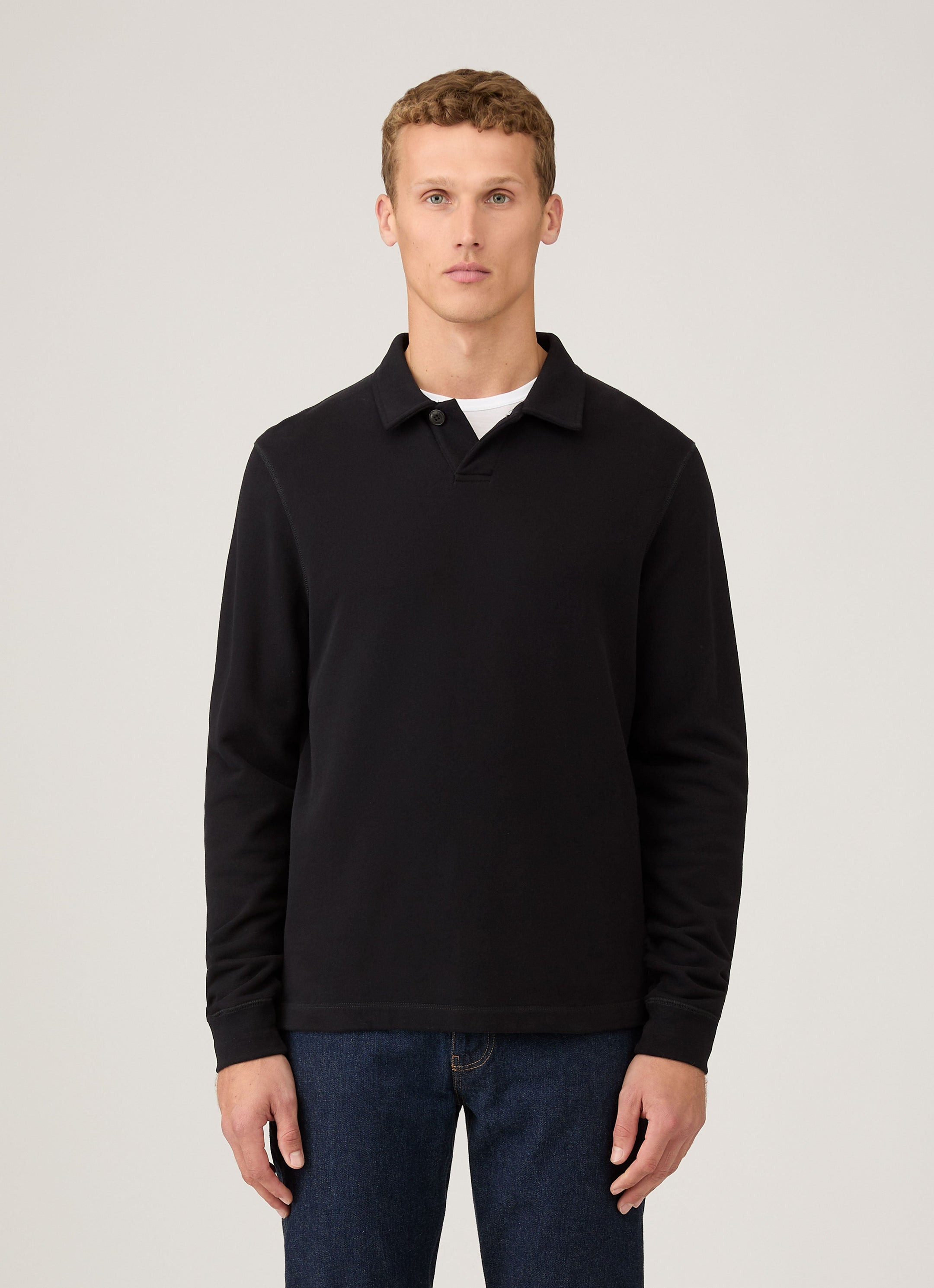 Loopback Polo Sweatshirt - 2