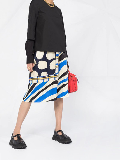 Marni mixed print skirt outlook