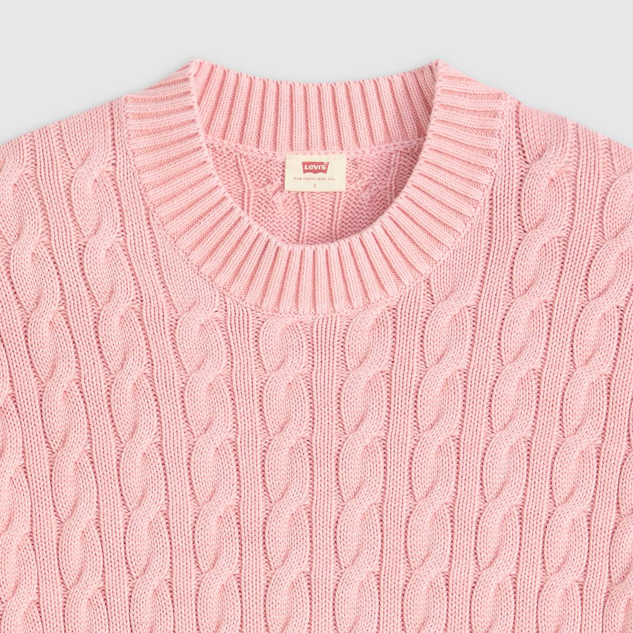 BOYFRIEND CABLE CREWNECK PULLOVER - 6