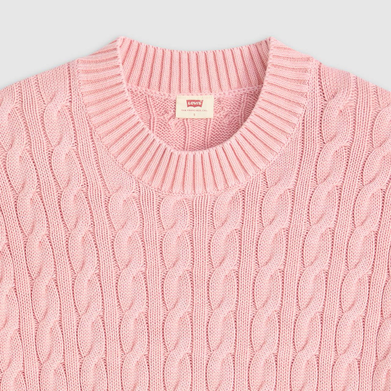 BOYFRIEND CABLE CREWNECK PULLOVER 6
