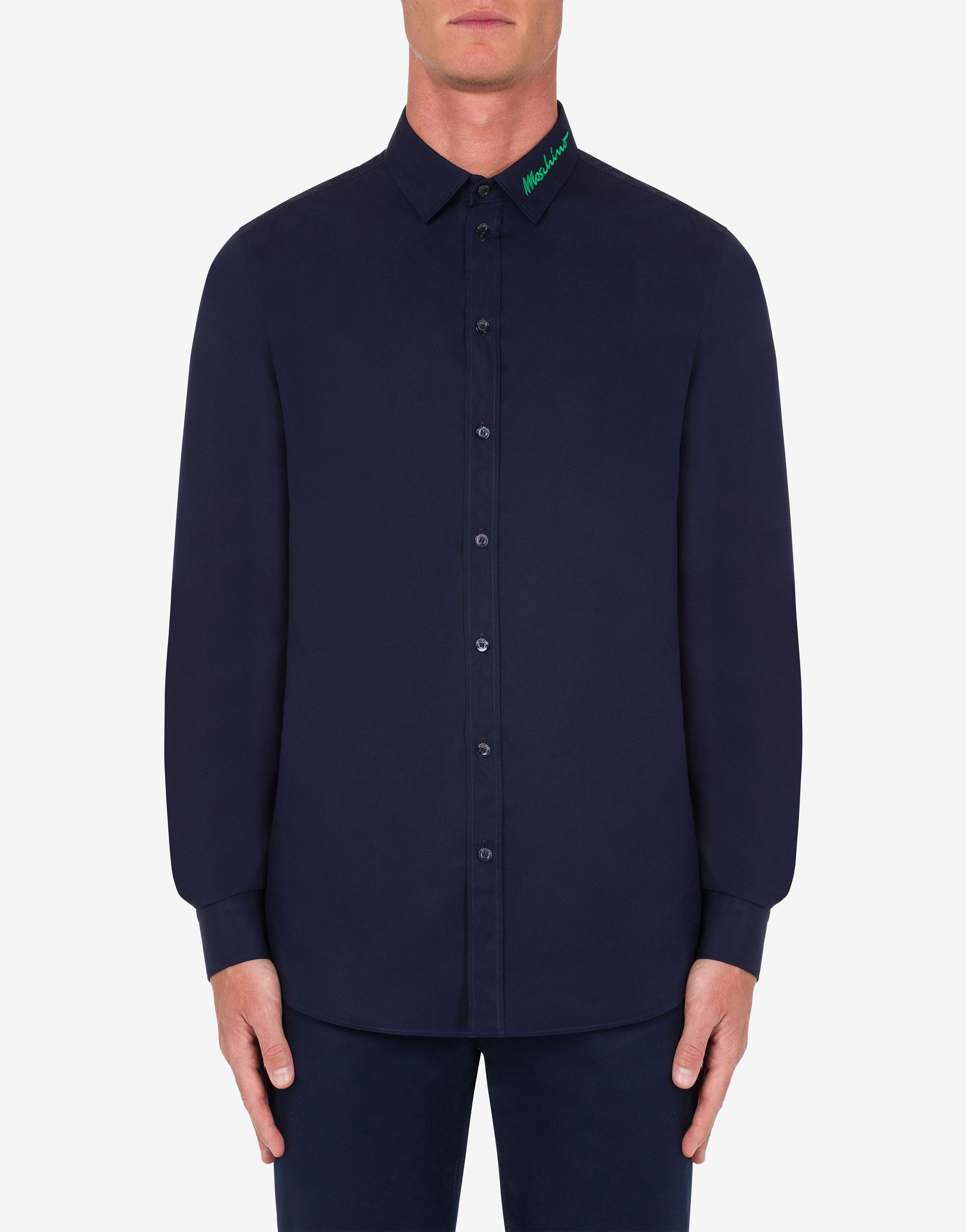 POPLIN SHIRT WITH LOGO SIGNATURE - 2