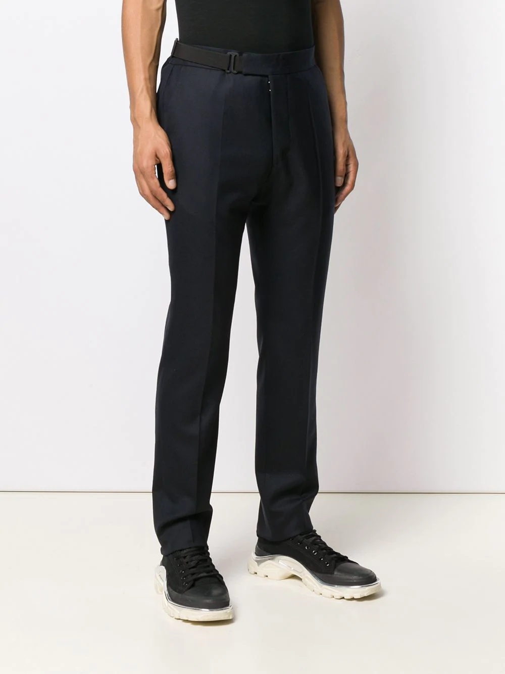 elasticated straight-leg trousers - 3