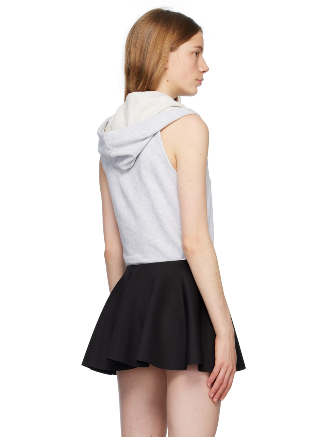 Gray Hooded Bodysuit - 3