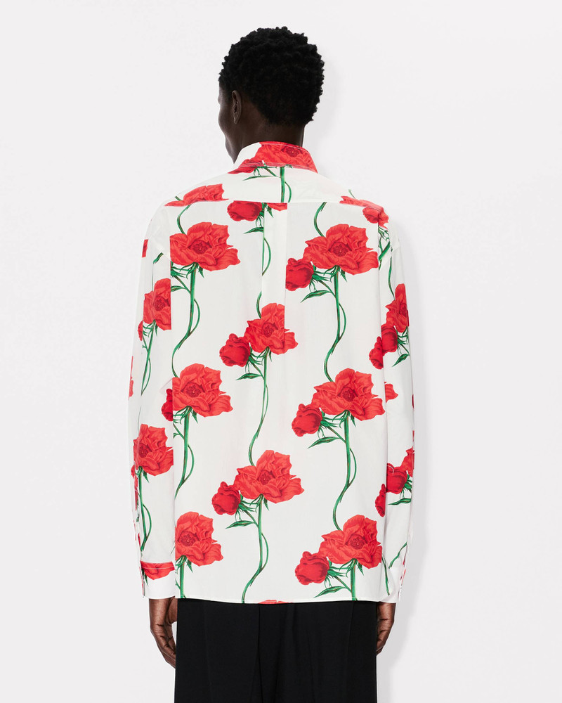 'KENZO Archive Rose' double breasted shirt in cotton 3