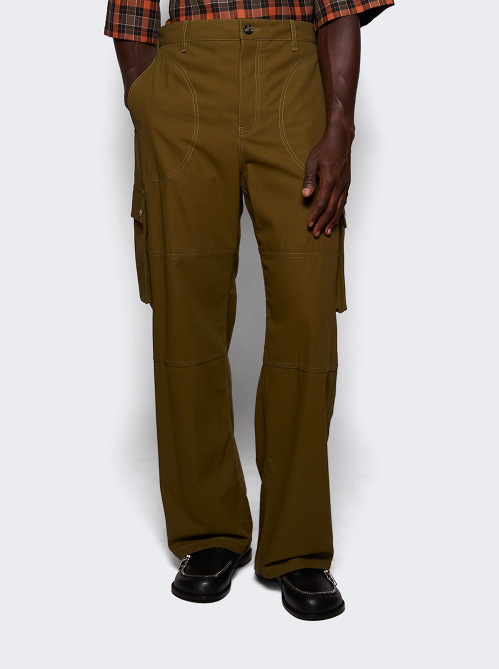 Cargo Trousers Khaki Green - 2