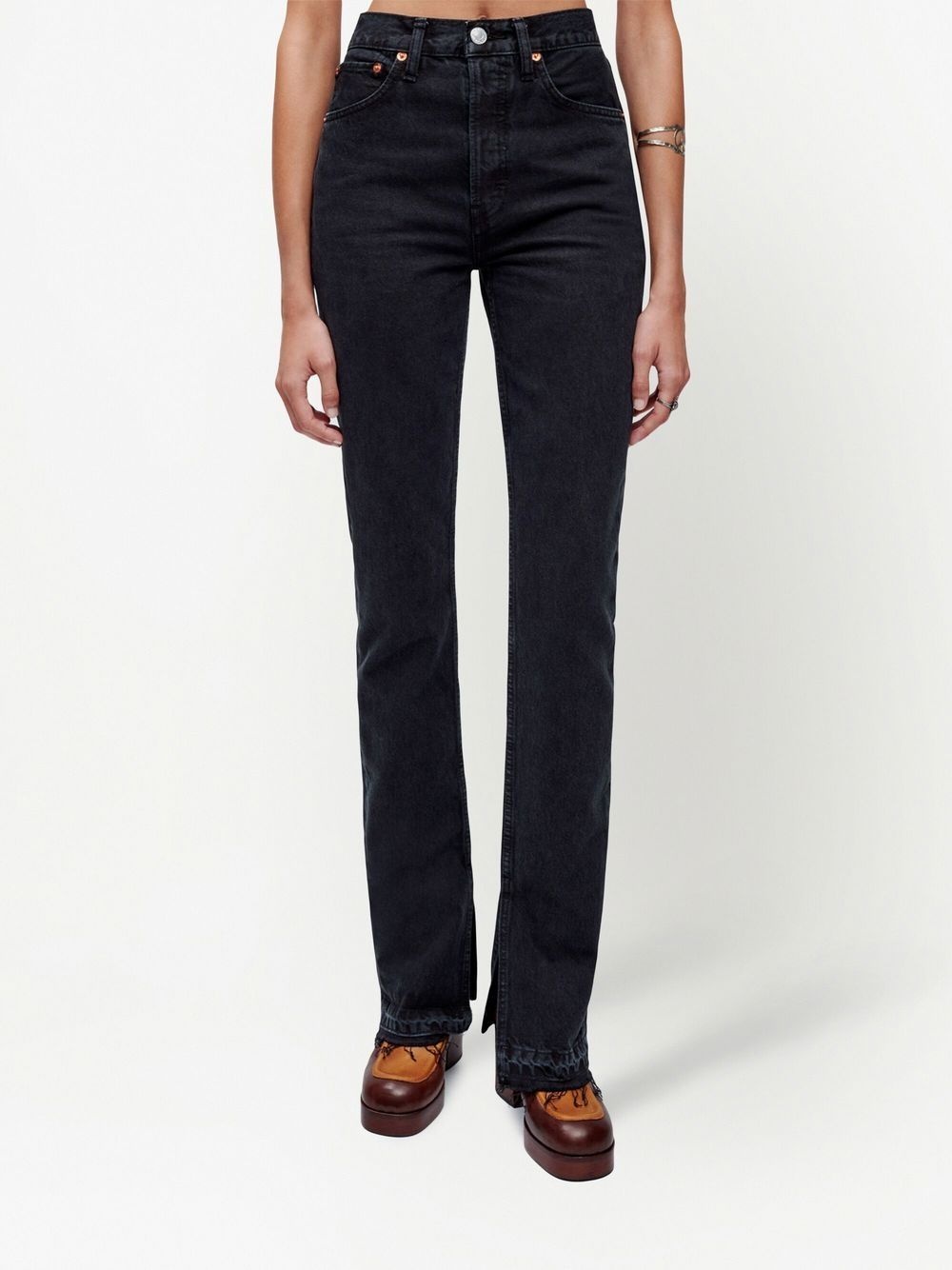 skinny-cut boot trousers - 3