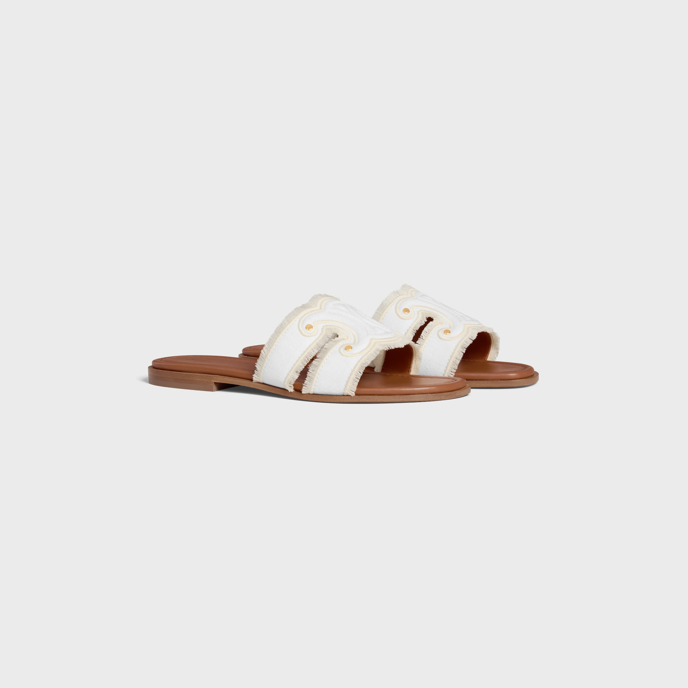 CELINE MARINA MULE IN FRINGED CANVAS - 2