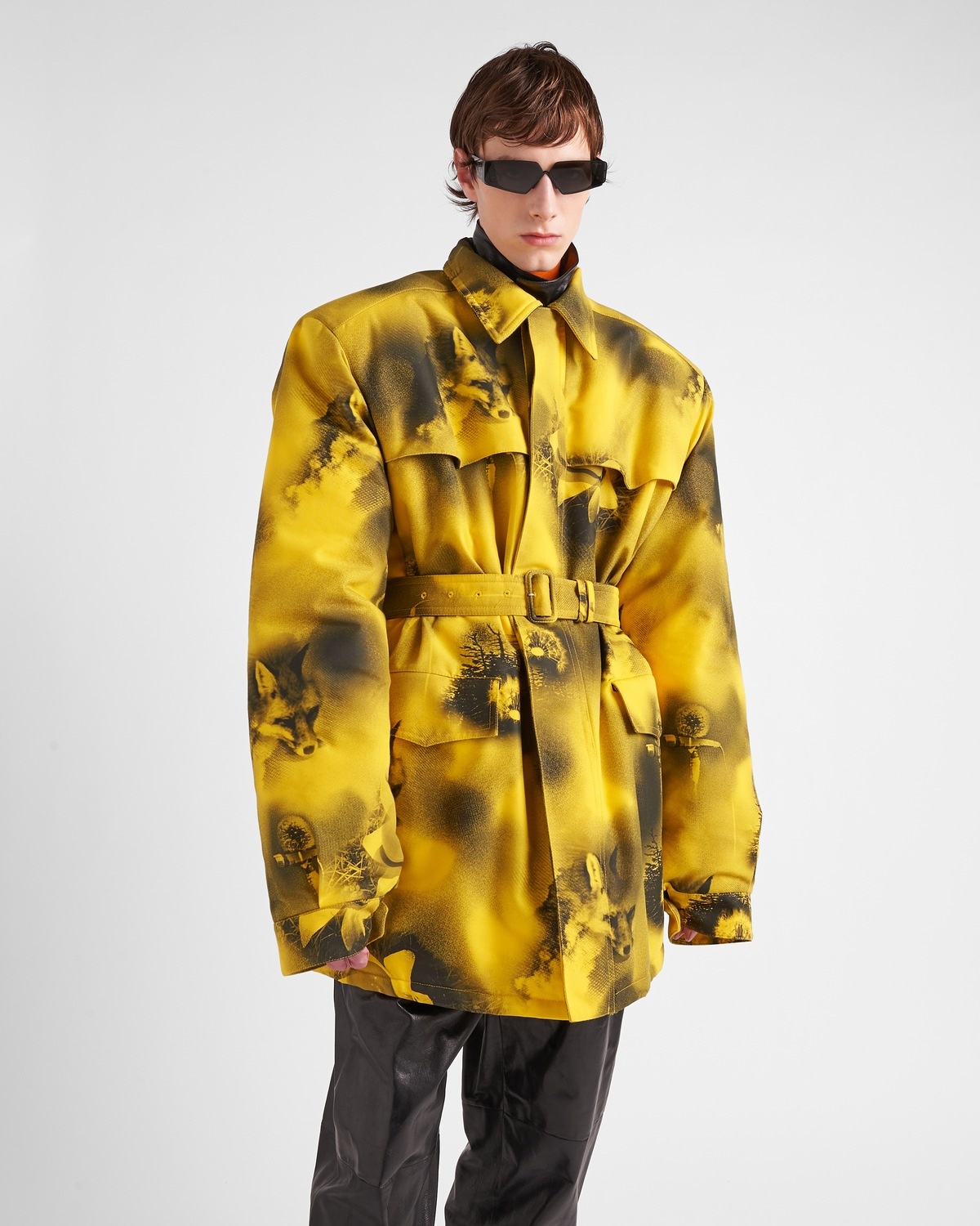 Printed Re-Nylon parka - 4
