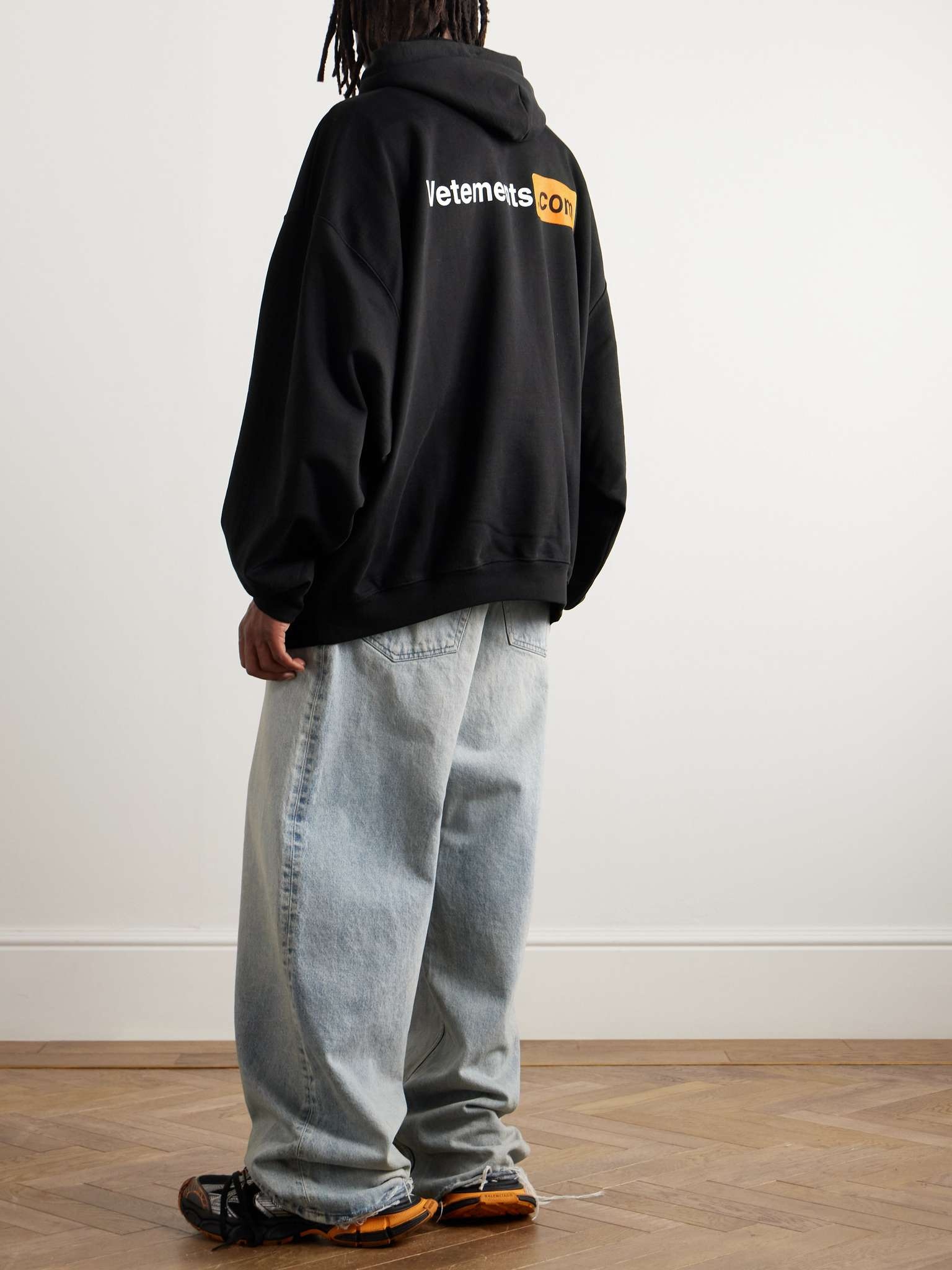 Logo-Print Cotton-Blend Jersey Hoodie - 2