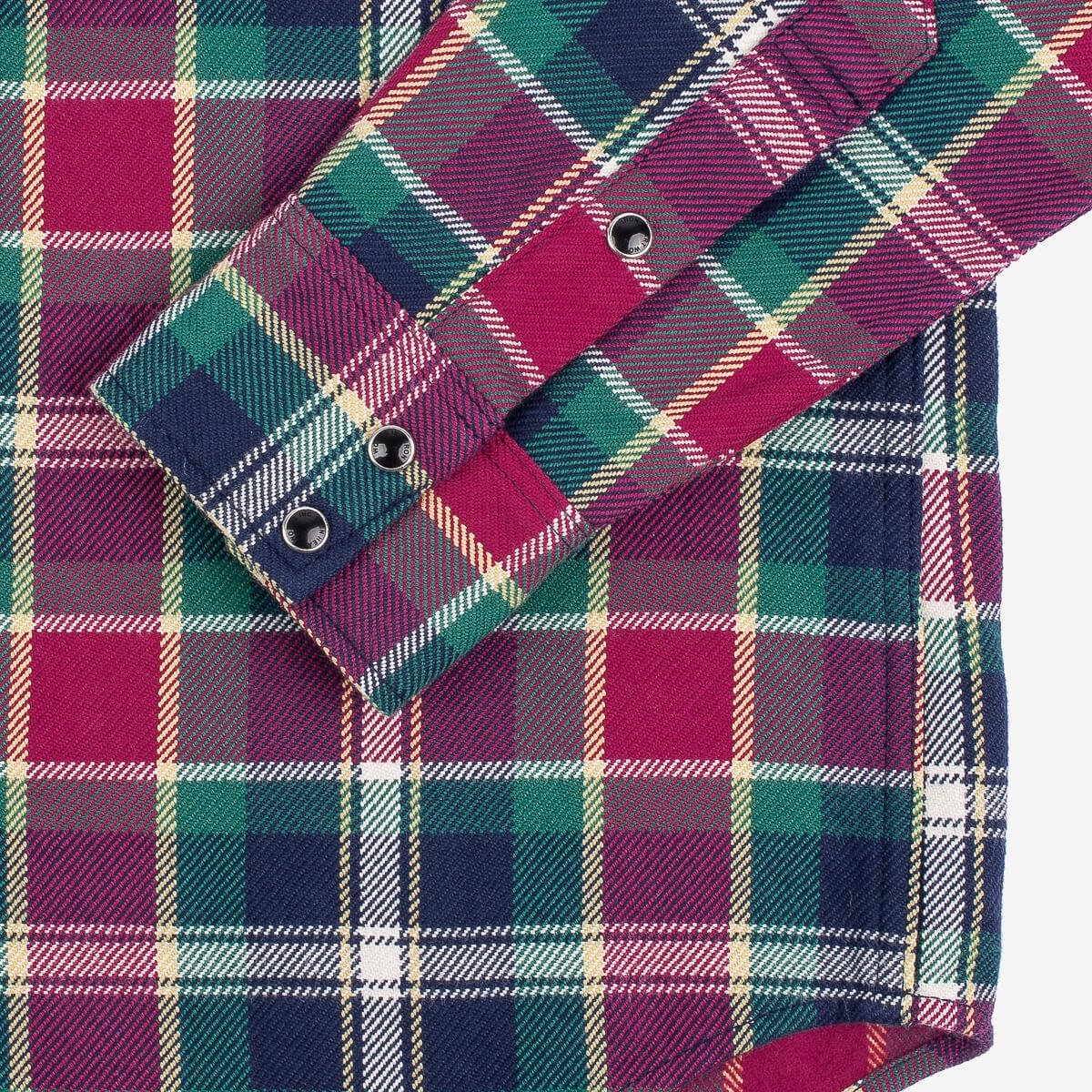 Ultra Heavy Flannel Crazy Check Western Shirt - Navy - 9