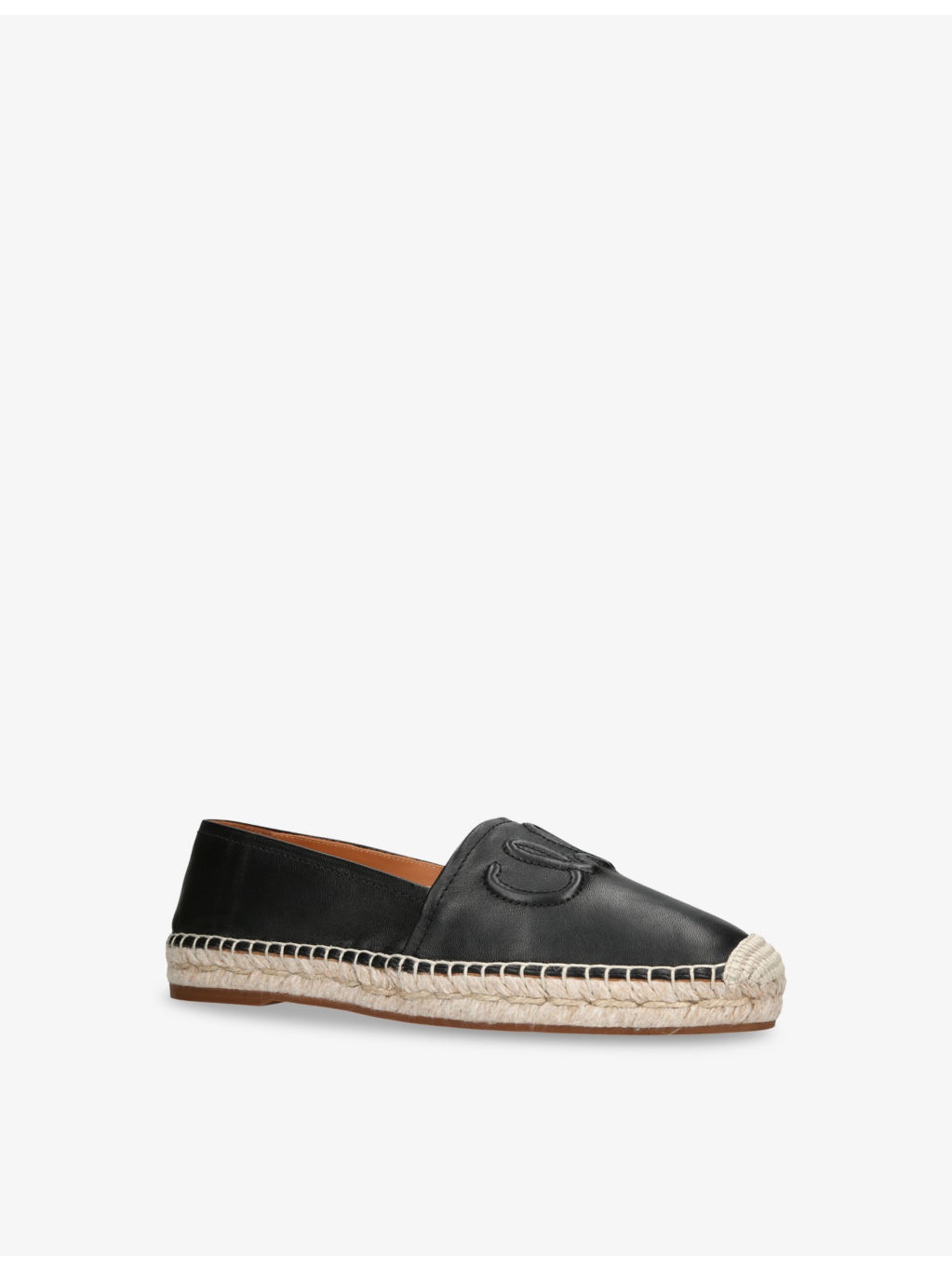Isla Logo-Embossed Leather Espadrilles - 3