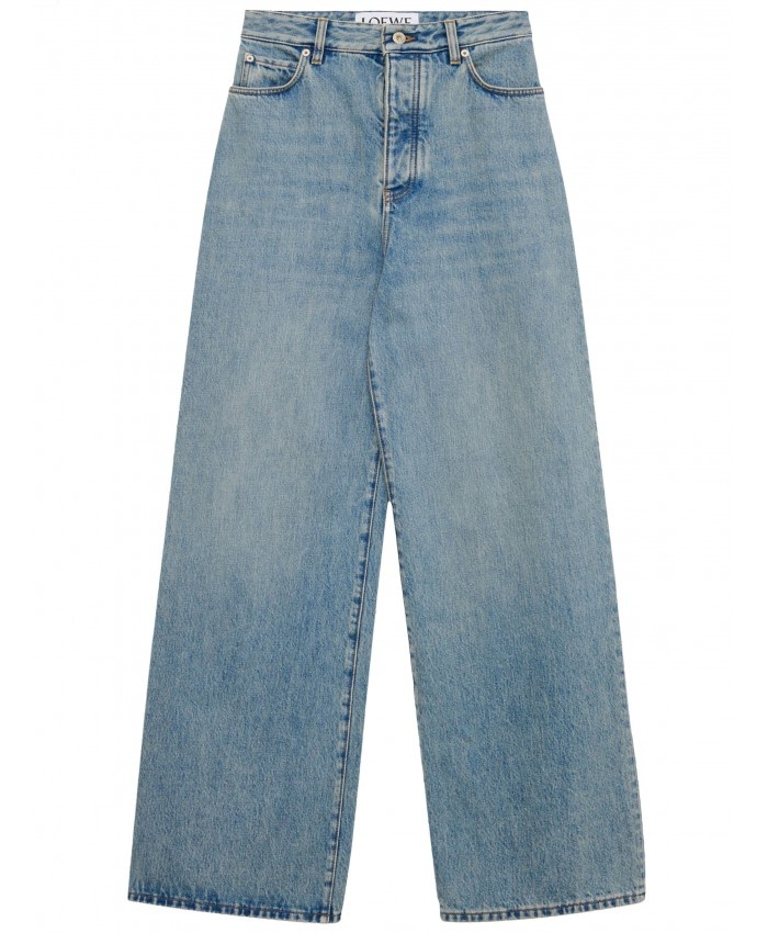 High-waisted denim jeans - 1