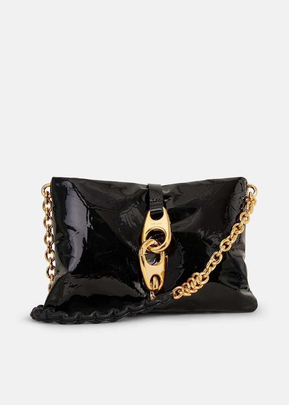 Black Zip Link Crossbody Bag - 1