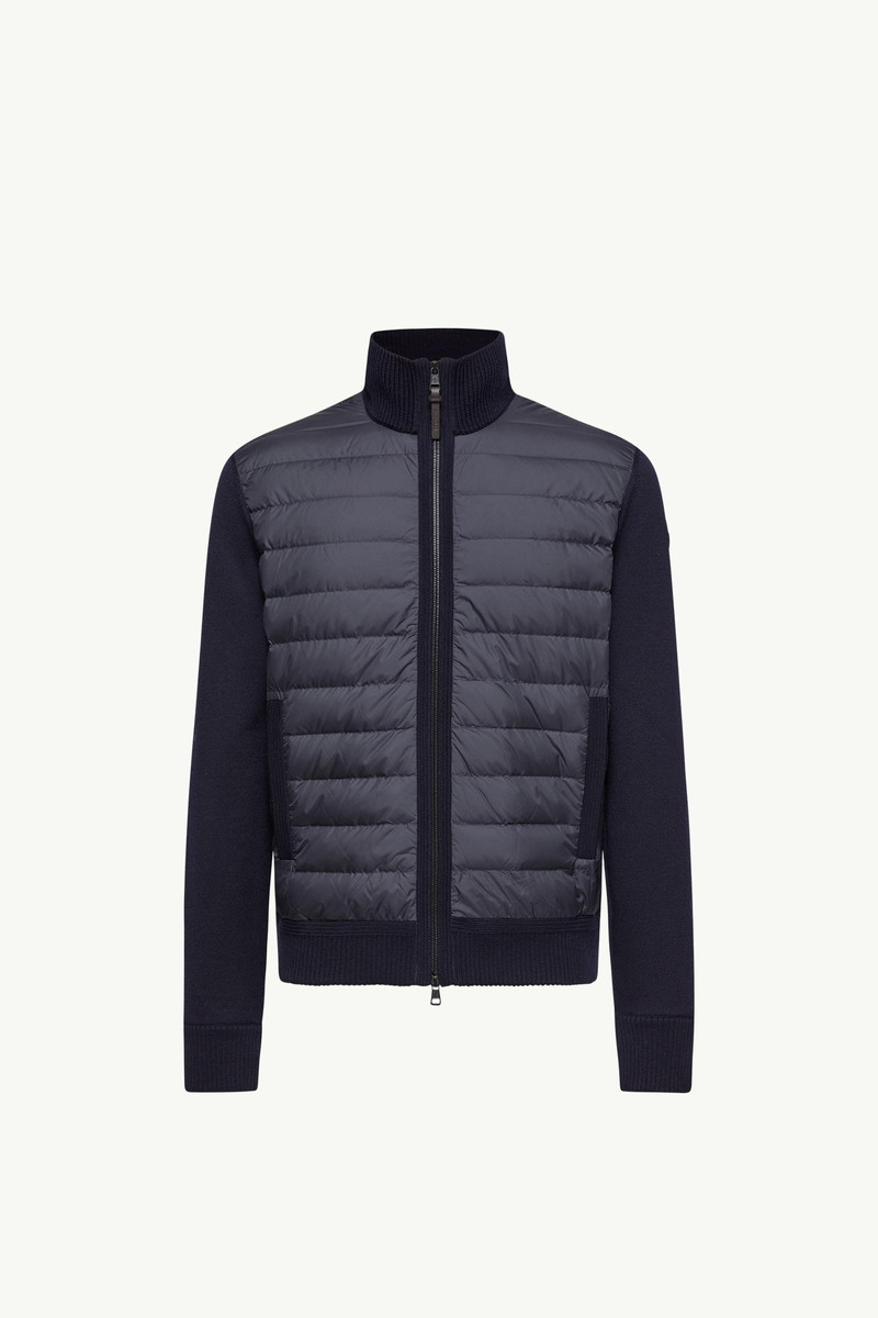 Padded Zip-Up Wool Cardigan 1