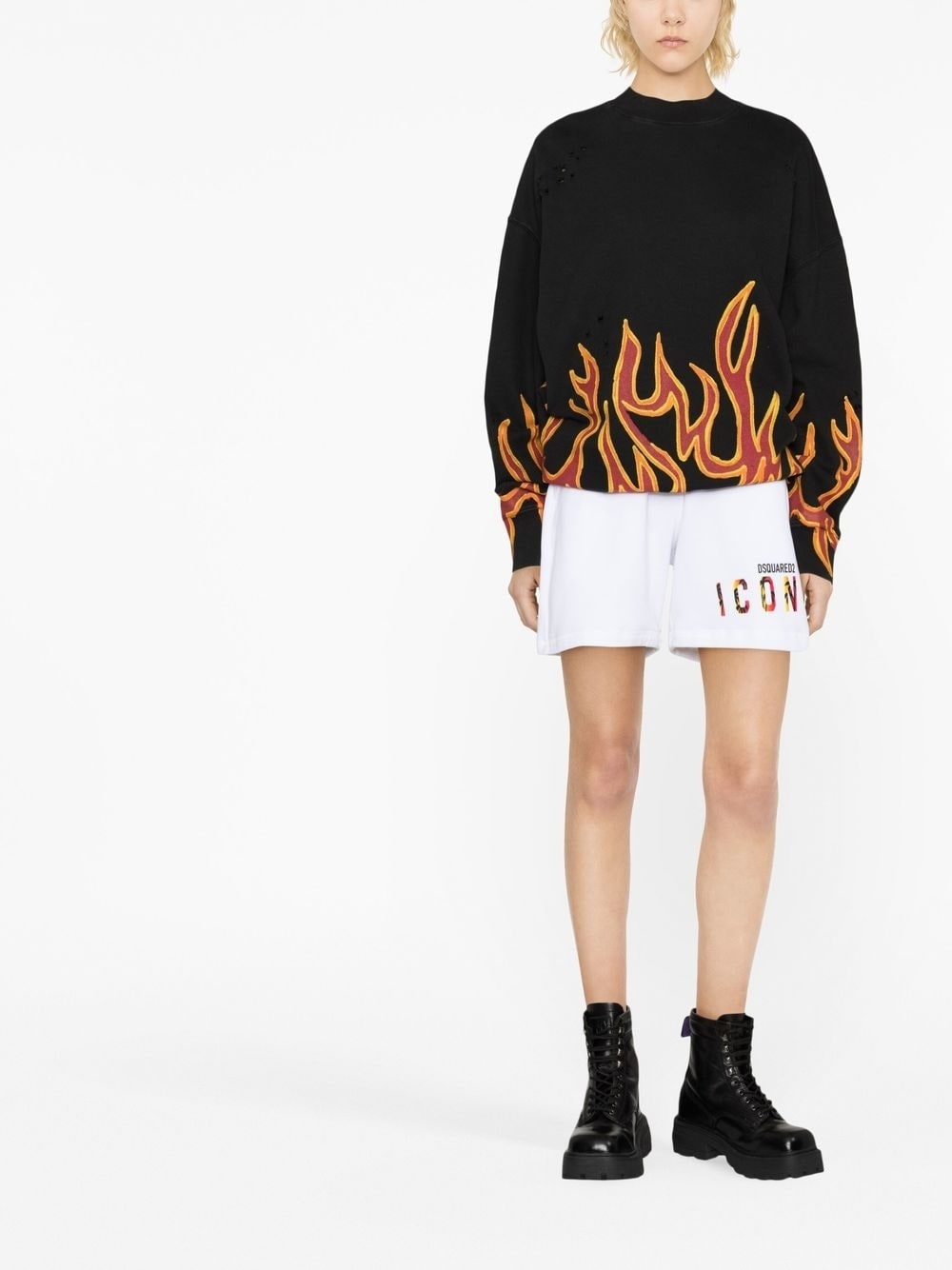 Icon logo-print track shorts - 2