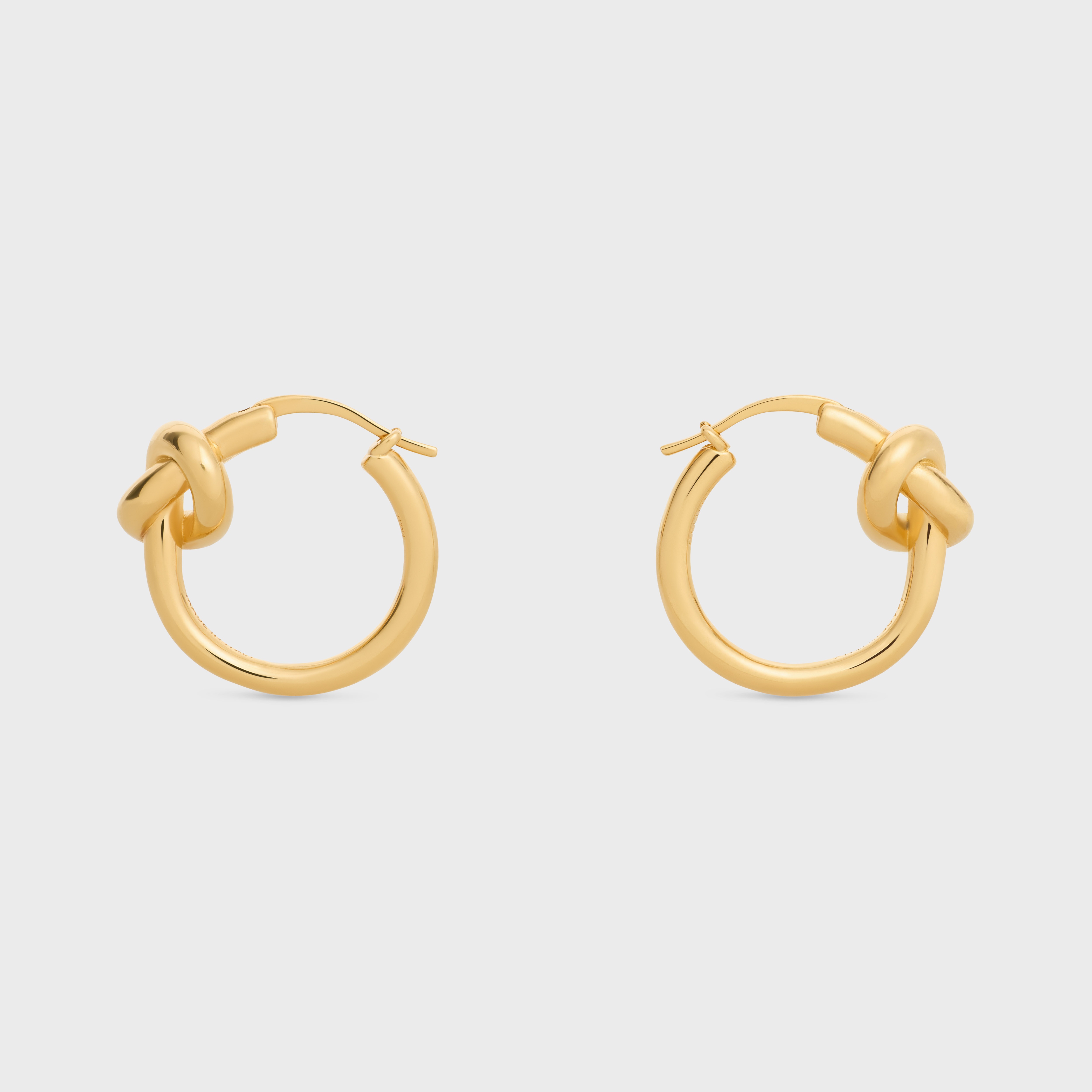 Knot Small Hoops in Brass with Gold finish - 1