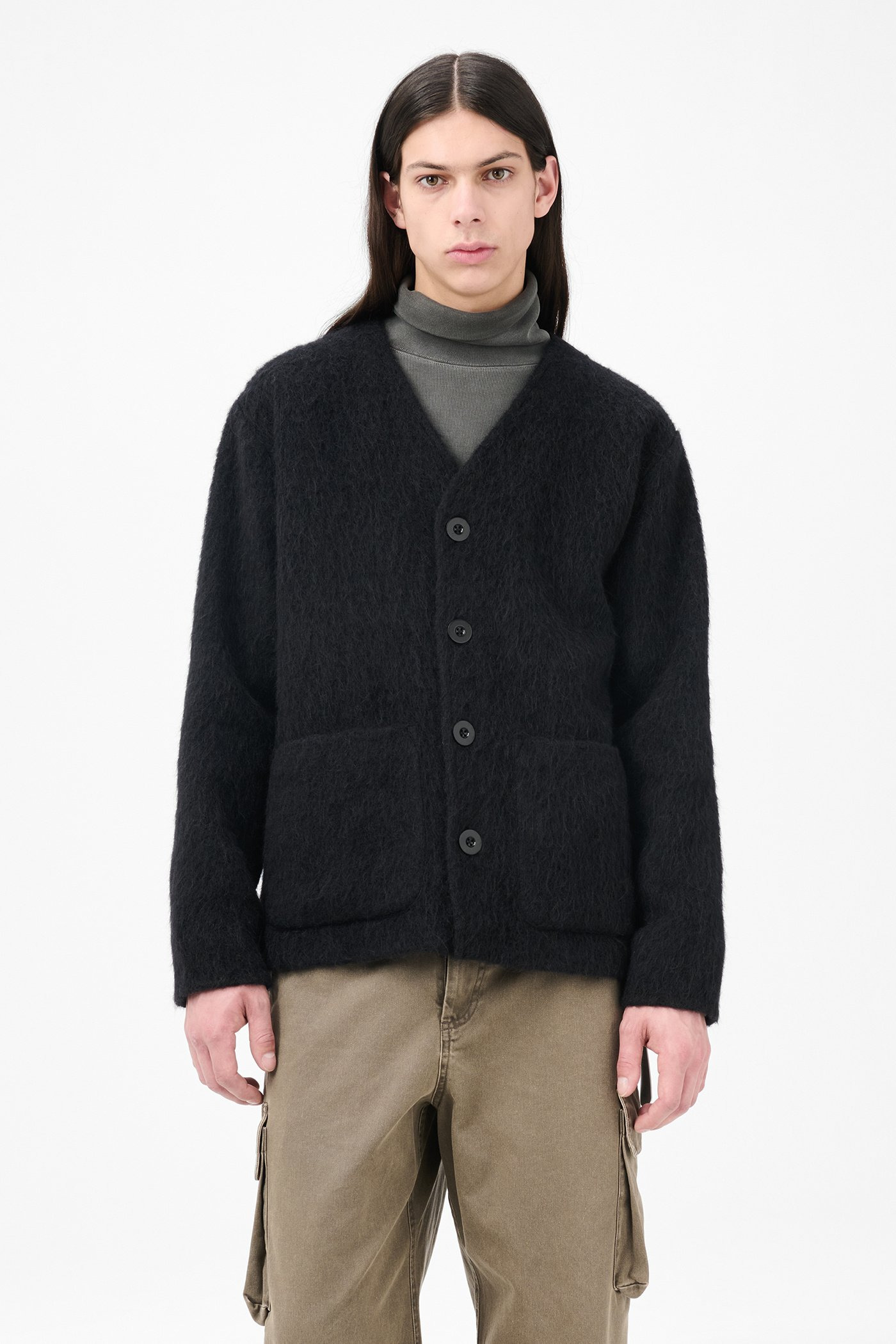 Cardigan Black Mohair - 3