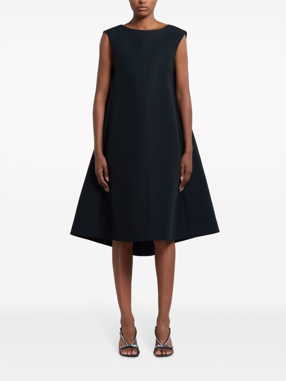 flared cotton midi dress - 2