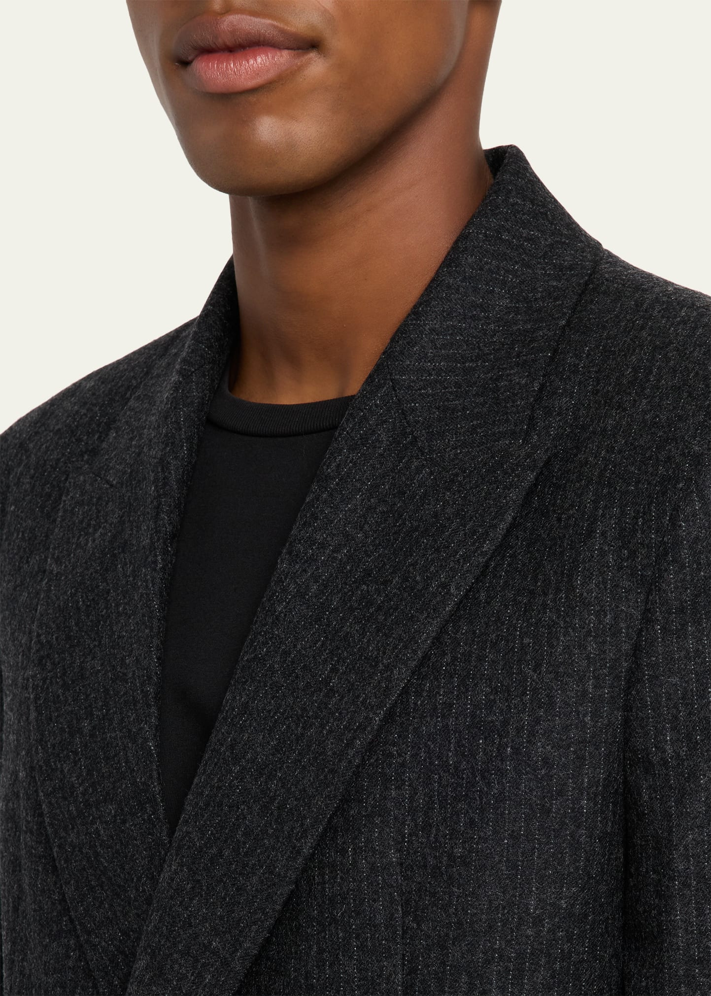 Men's Pinstripe Wool Blazer - 7