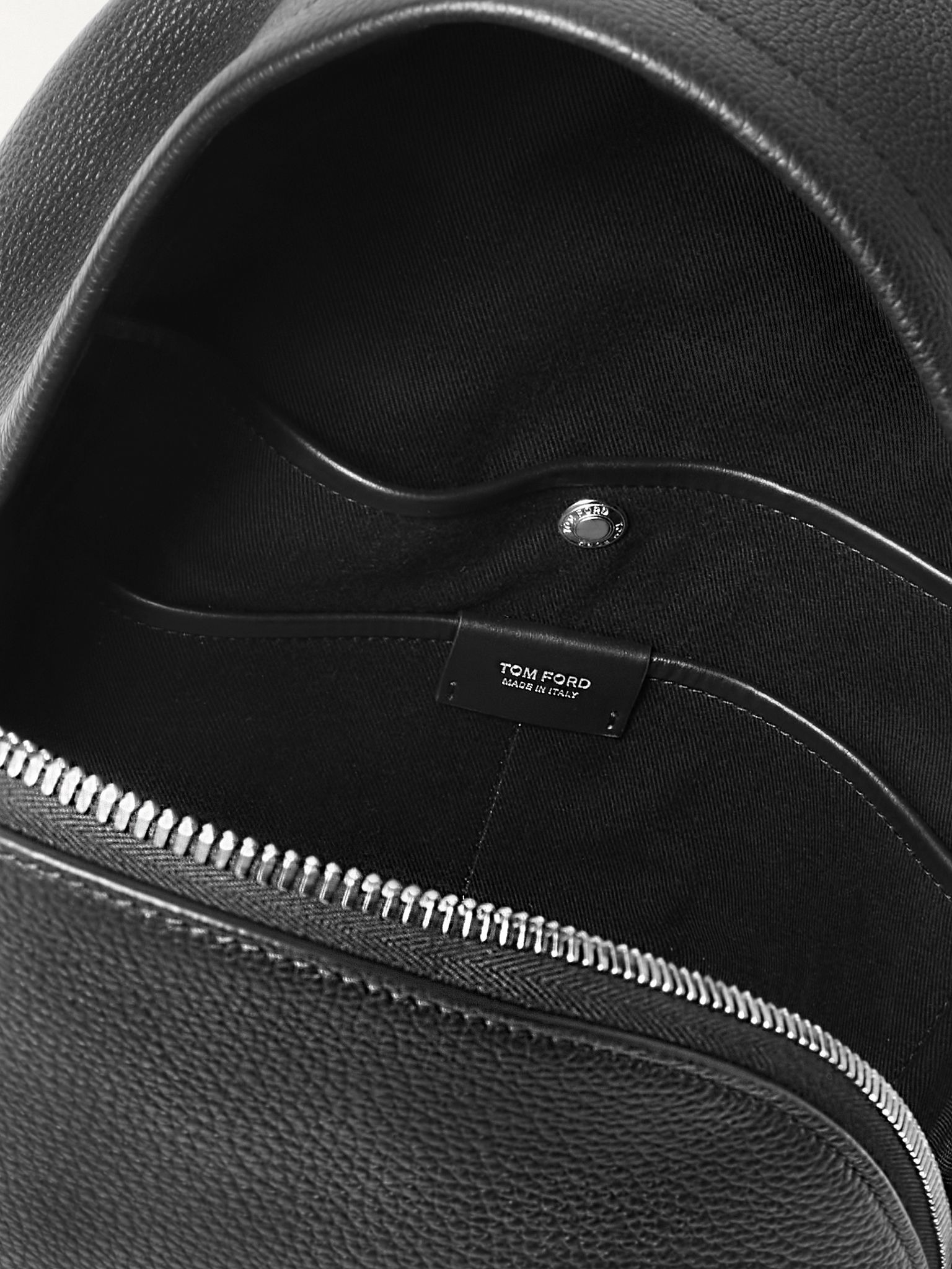 Buckley Full-Grain Leather Backpack Black - 5