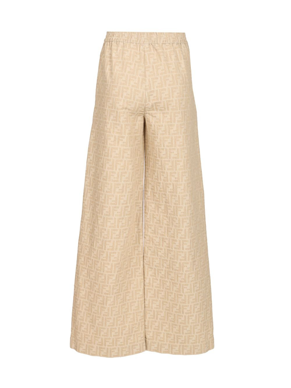 Ff Chambray Trousers Beige - 2