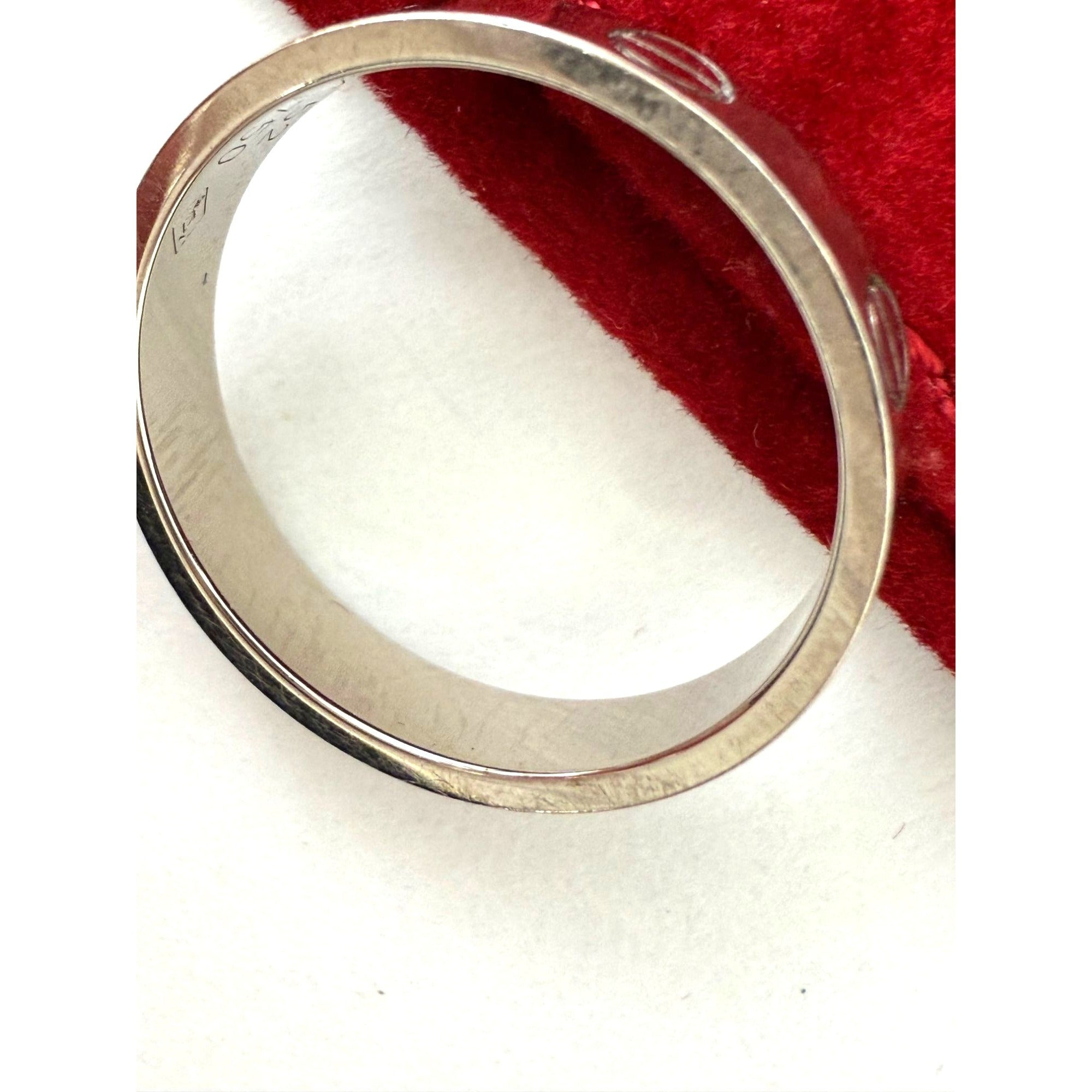 Cartier 18 K White Gold Love Small Model Wedding Band Ring Size 6 USA - 7