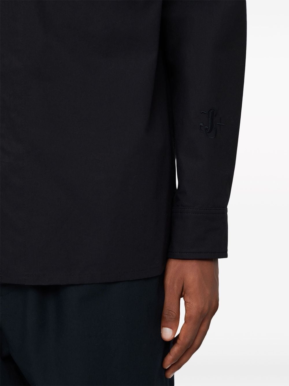 logo-tag cotton shirt - 4