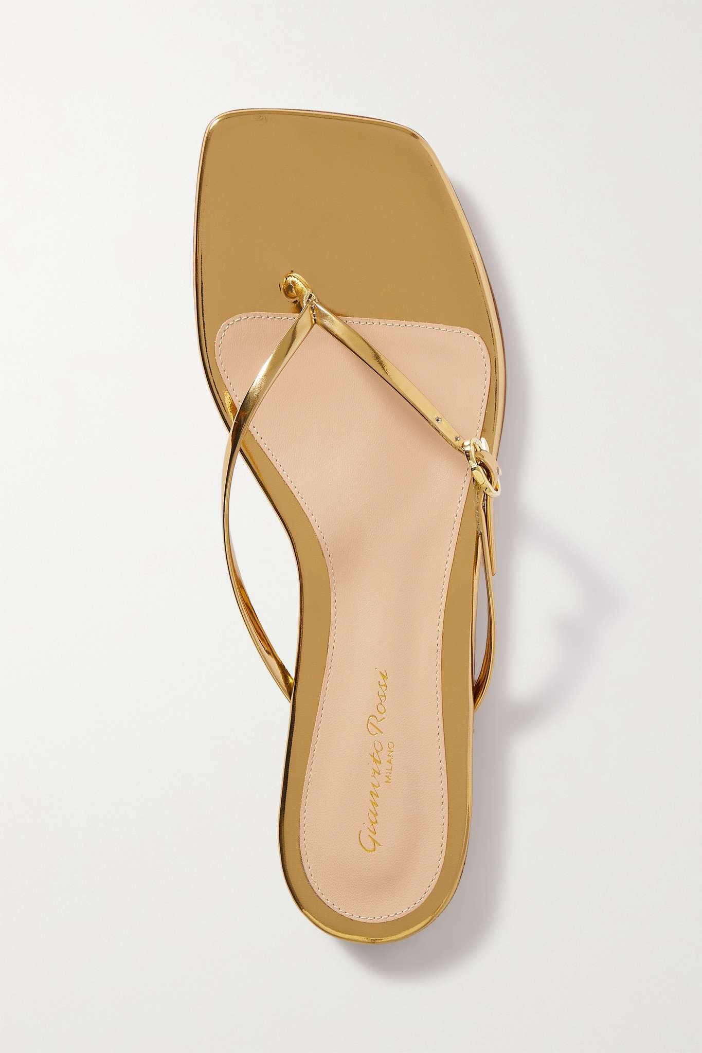 Mirrored-leather sandals - 5