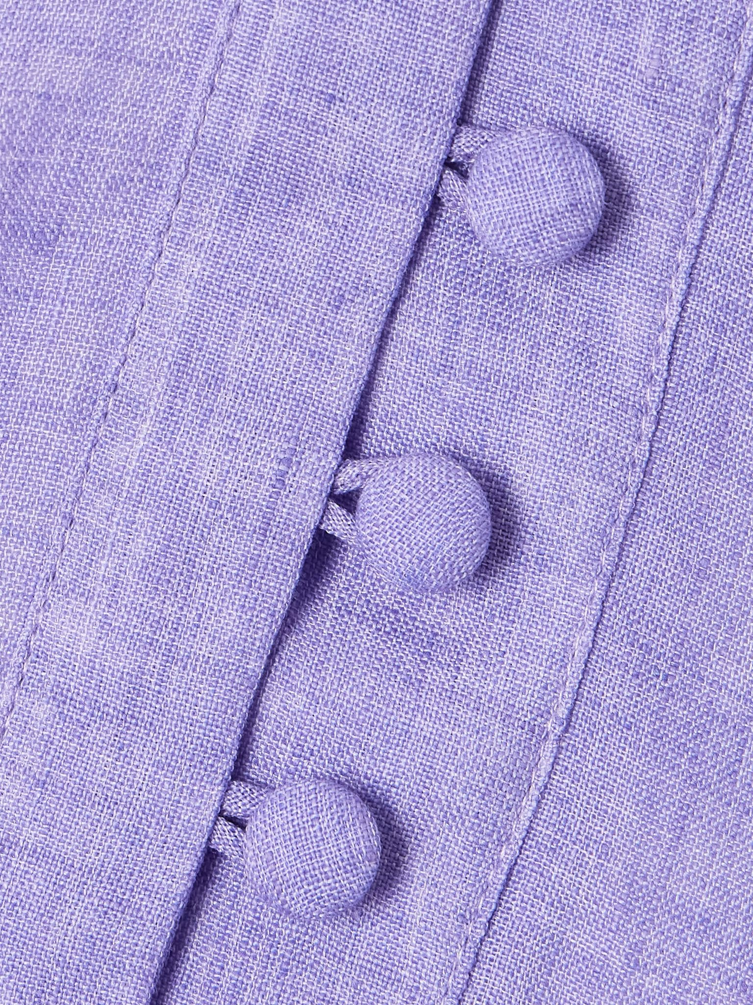 Barbara open-back linen gown Lavender - 4