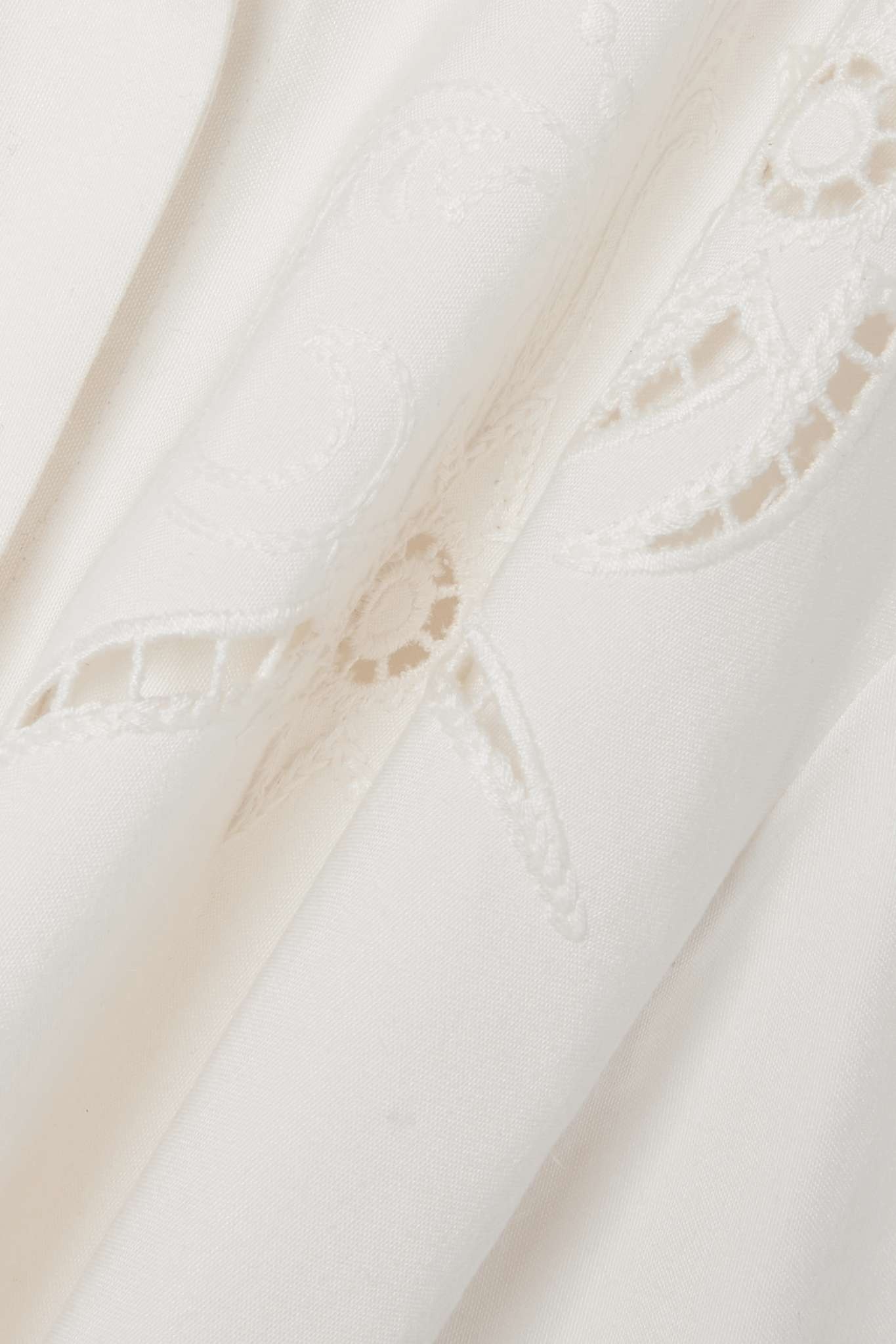 Embroidered grain de poudre shirt - 5