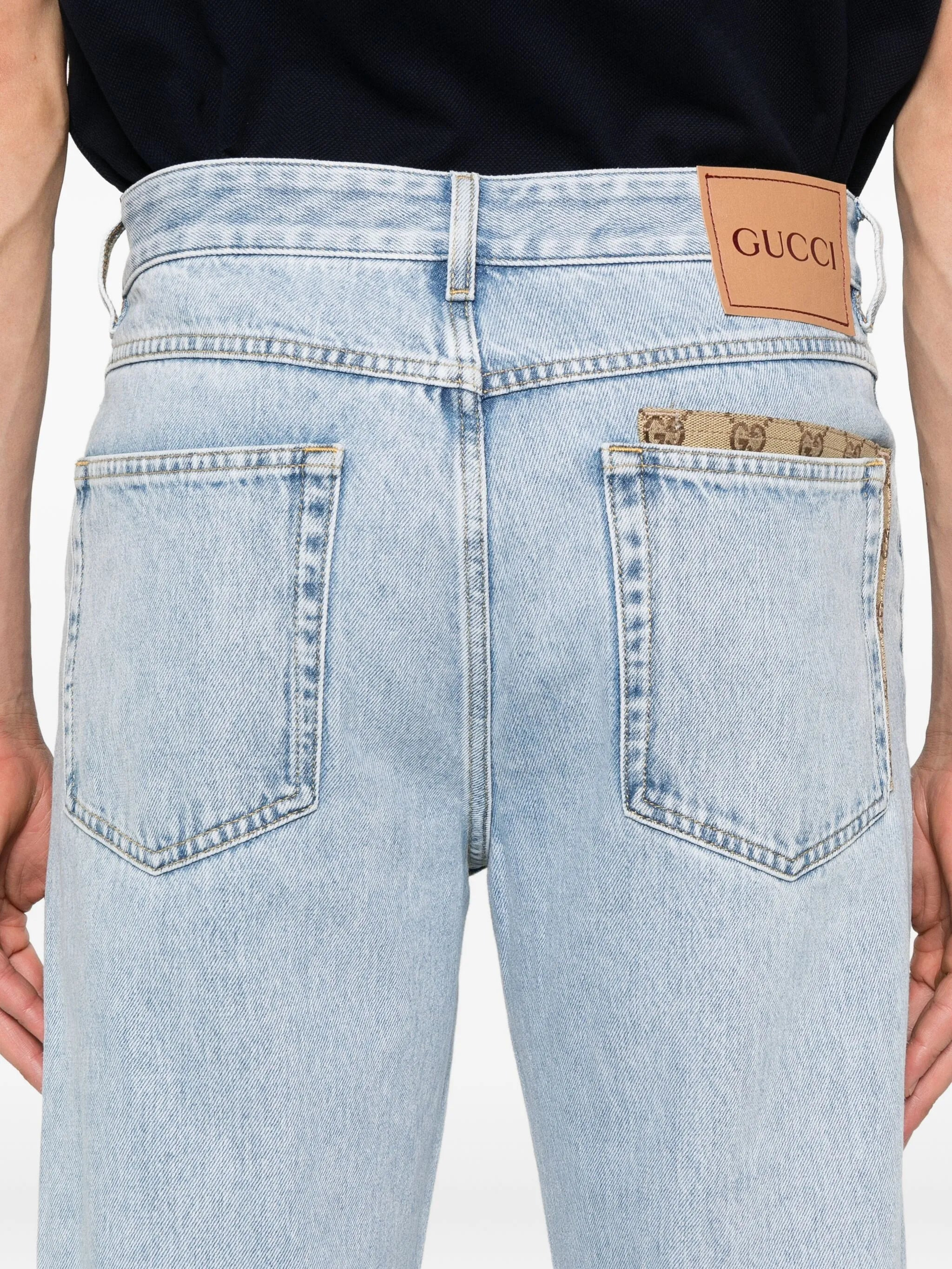 Gucci GG Canvas Insert Jeans - 3
