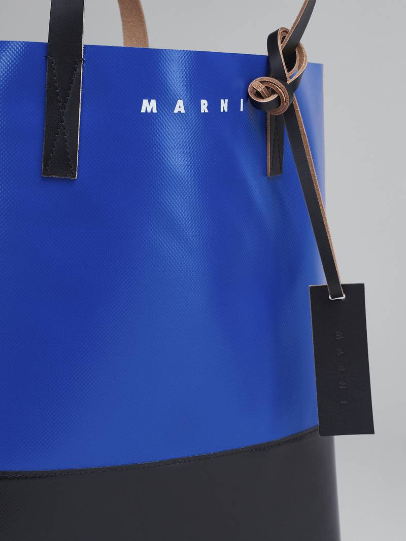 BLUE AND BLACK TRIBECA SHOPPING BAG 5