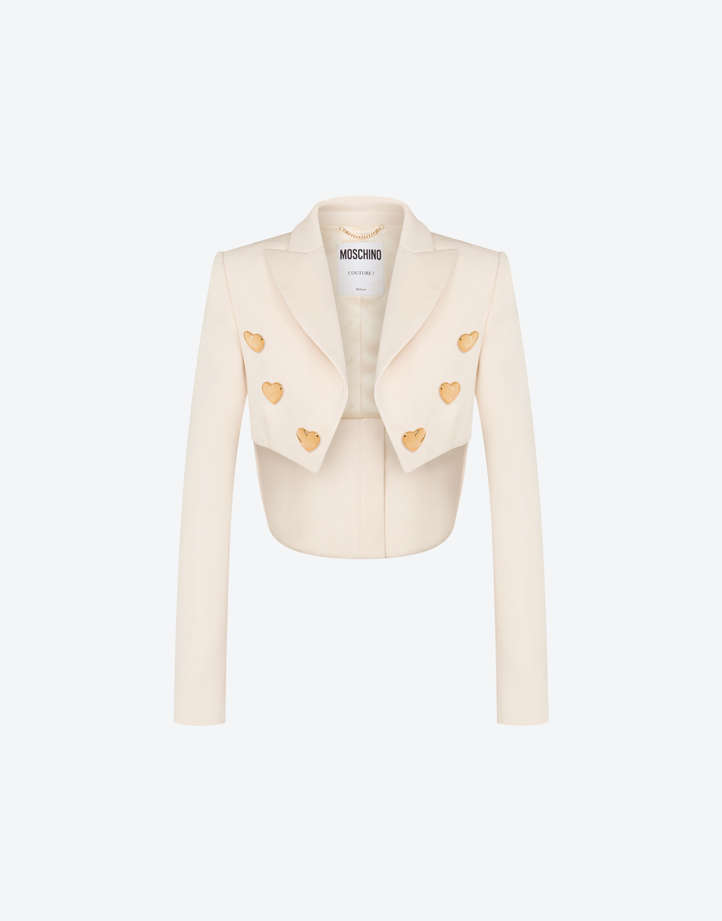 HEART BUTTONS WOOL BOLERO JACKET - 1
