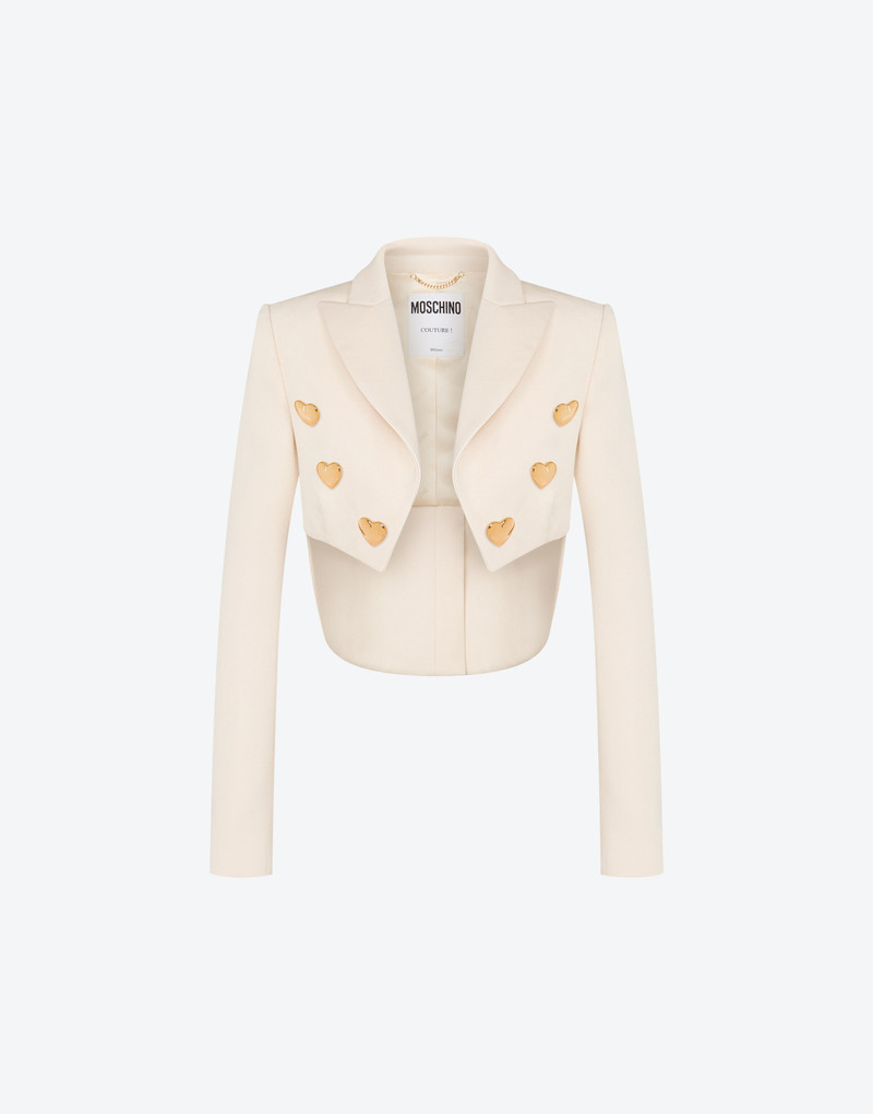HEART BUTTONS WOOL BOLERO JACKET 1