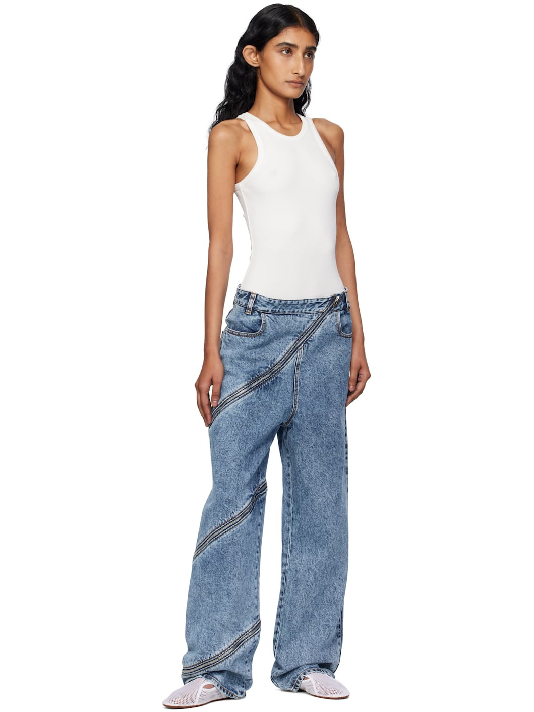 Blue Spiral Jeans - 4