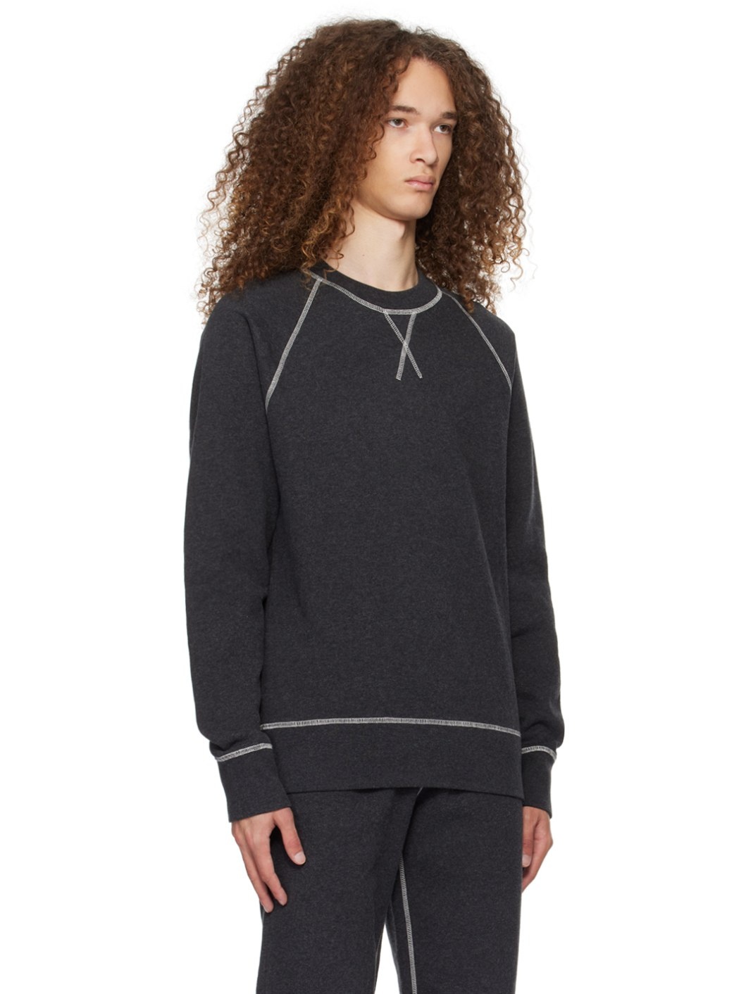 Gray Raglan Sweatshirt - 2