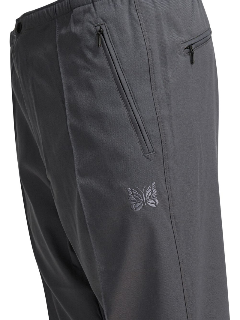 elasticated-waistband logo-embroidered track pants 4