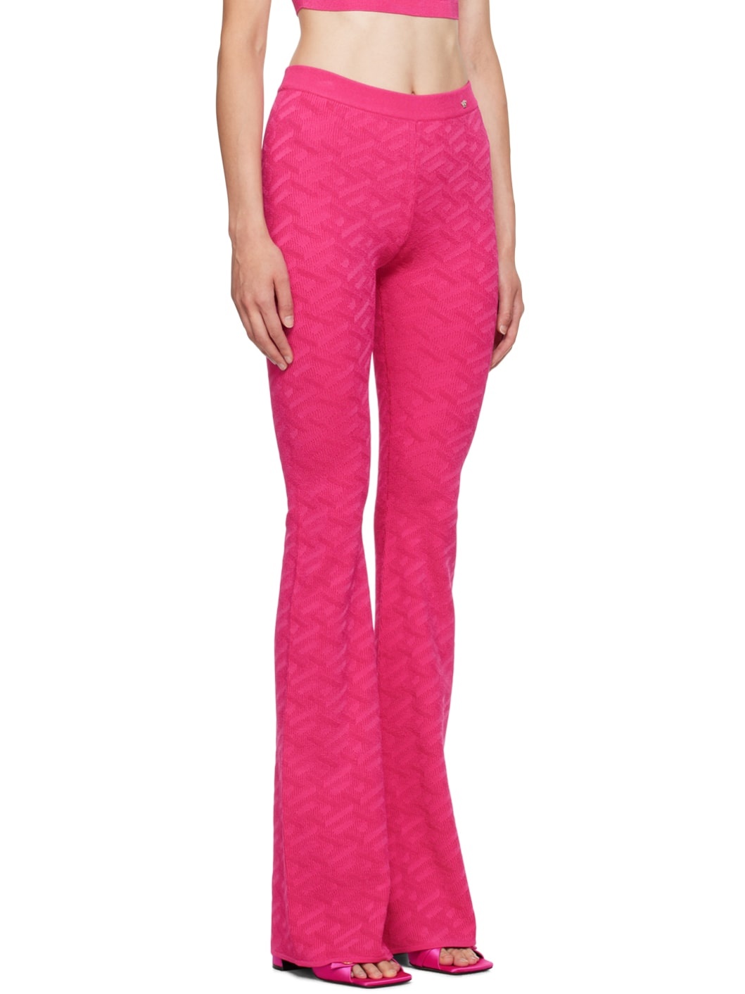 Pink Jacquard Trousers - 2