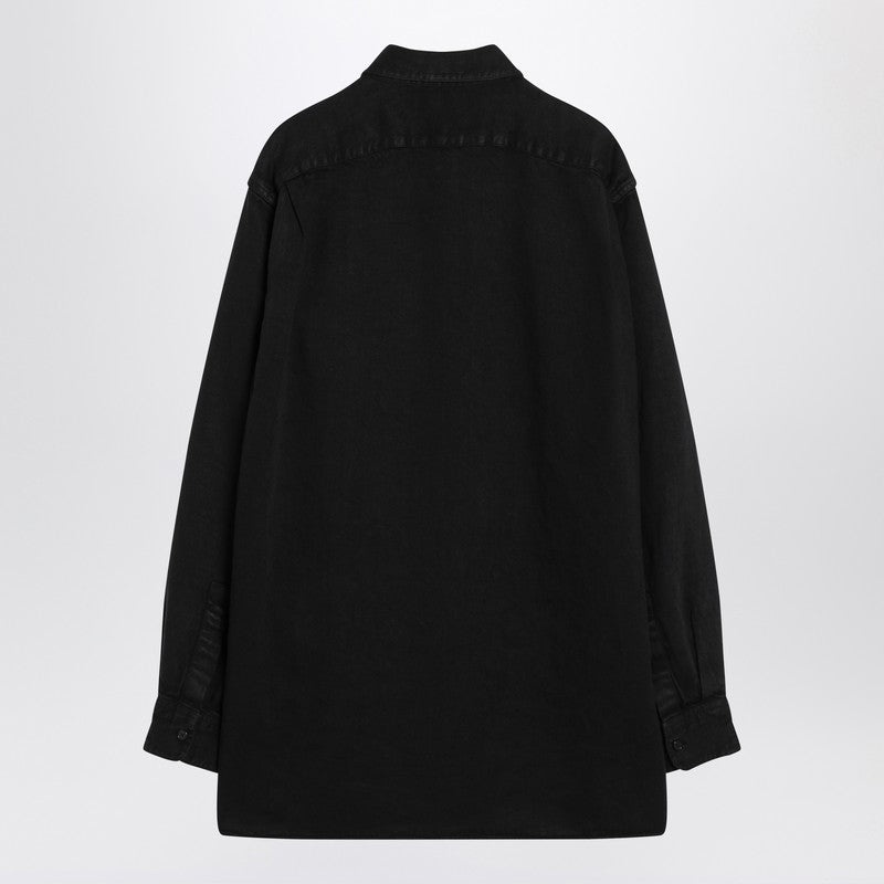 The Row Nesson black linen denim shirt - 2