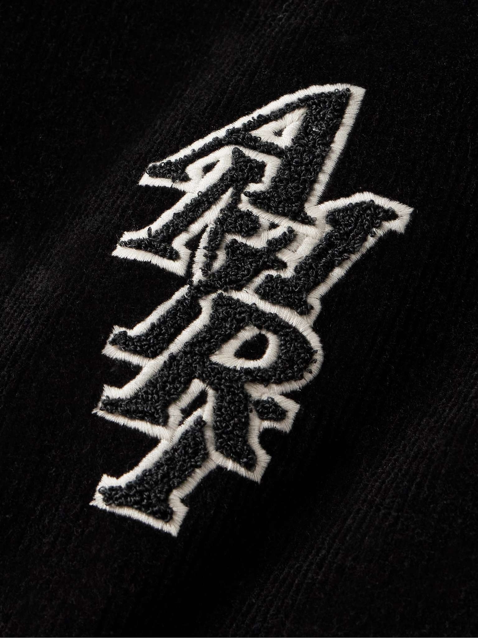 Logo-Appliquéd Leather-Trimmed Cotton-Blend Corduroy Varsity Jacket - 5