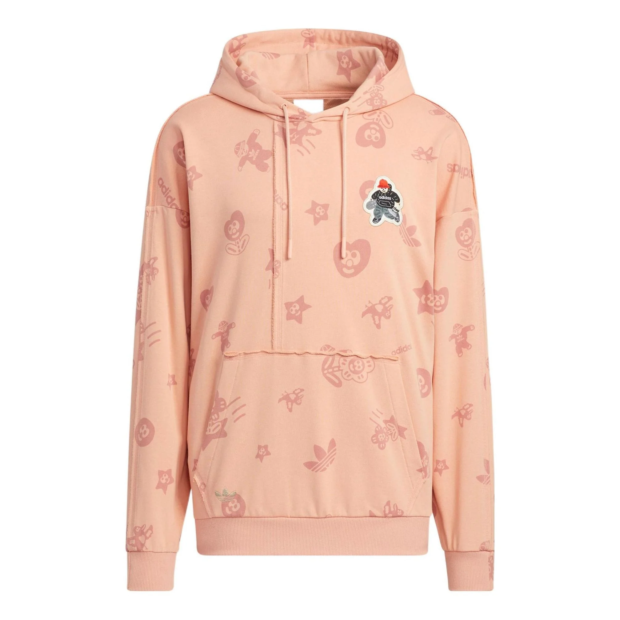 Men's adidas originals Full Print Cartoon Pattern Red Pink HR3464 - 1