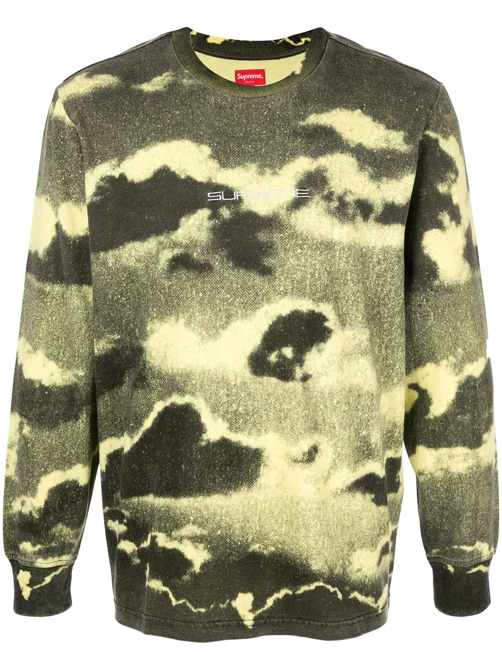 cloud print long-sleeved T-shirt - 1