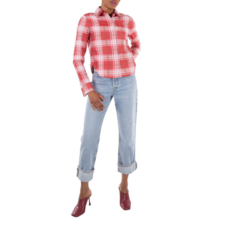 Loewe Check Pattern Long-Sleeved Shirt - 3