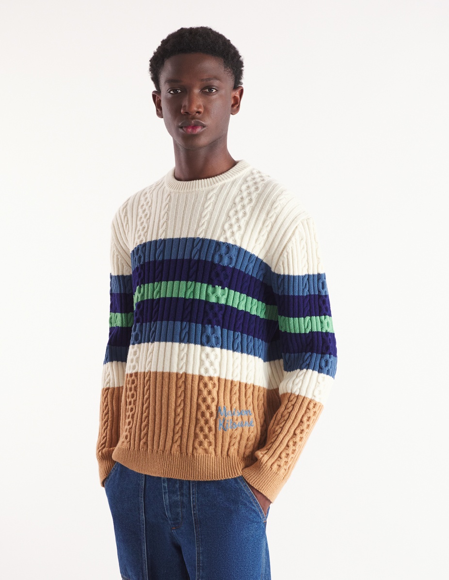 STRIPED CABLE JUMPER - 3