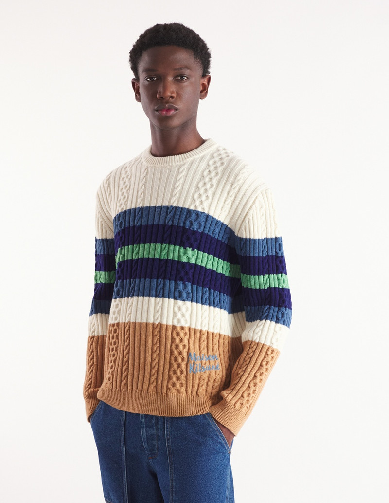 STRIPED CABLE JUMPER 3
