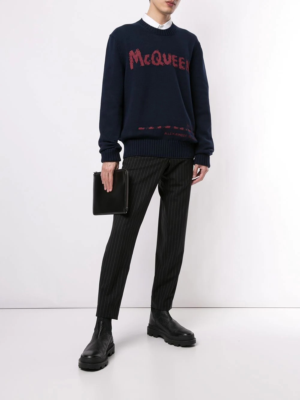 jacquard-logo jumper - 2