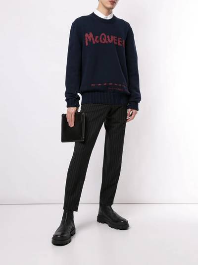 Alexander McQueen jacquard-logo jumper outlook